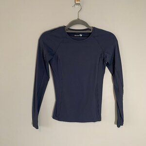 Baleaf blue long sleeve fitted crewneck baselayer pullover shirt top